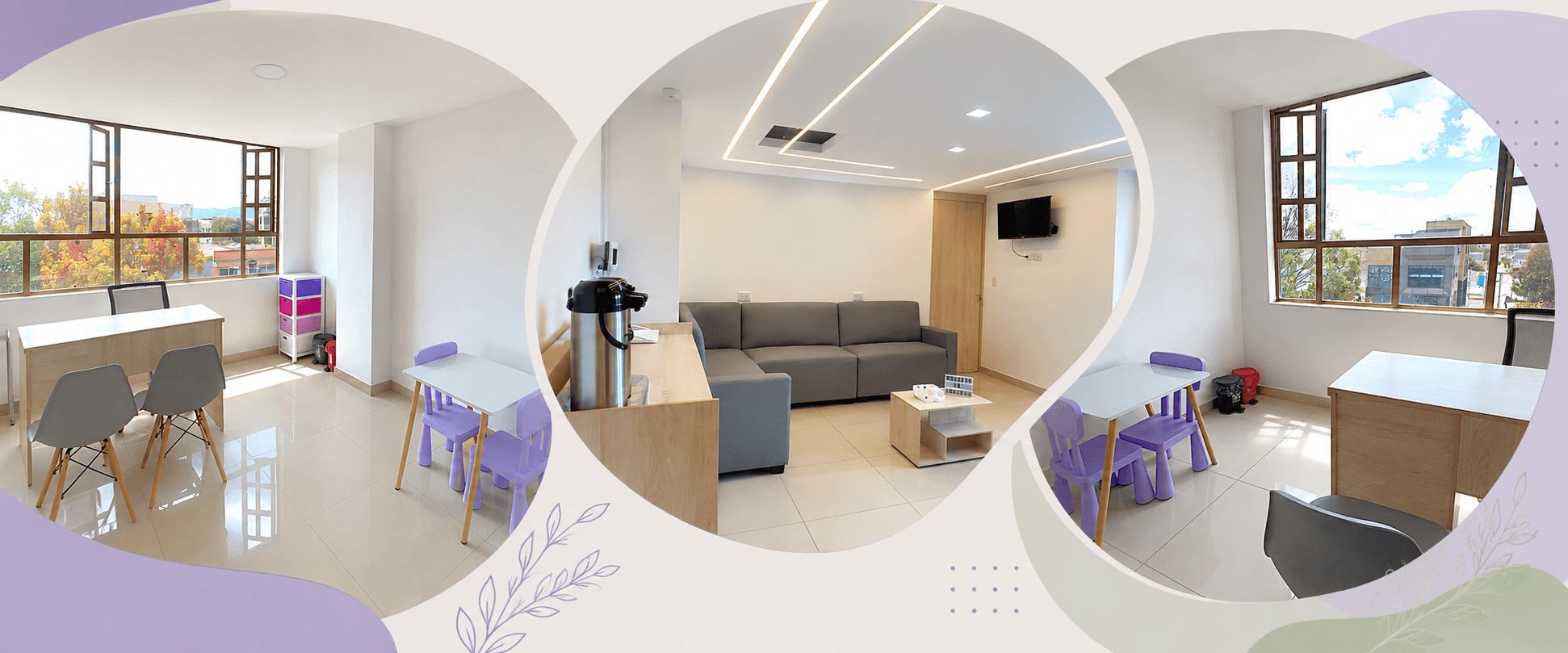 Espacio de atención y sala de espera del Centro Terapéutico Empiria en Bogotá.